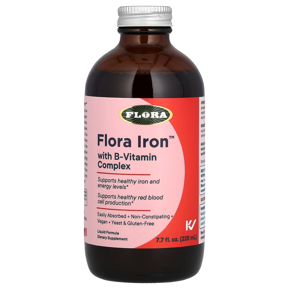 Flora, Железо и травы с комплексом витаминов группы B, 228 мл (7,7 жидк. унц.)