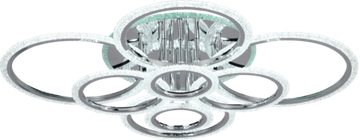 Светодиодная люстра 208W+11W 3000К-6000К RGB 8447/8 CHR хром Profit Light