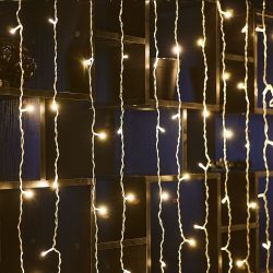 ULD-C3020-160-DTA WARM WHITE IP20 Занавес светодиодный. 3х2м. 160 светодиодов. Теплый белый свет. Провод прозрачный. TM Uniel