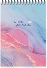 Блокнот формат А6 60 листов на металлическом гребне "Liquid" нелинованный