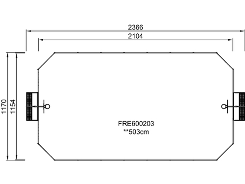 Площадка MUGA, 12x24, высокая - WPC