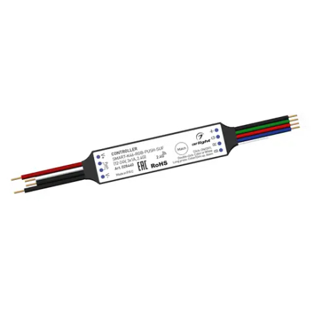 Контроллер SMART-K46-RGB-PUSH-SUF (12-24V, 3x1A, 2.4G) (Arlight, Пластик) 028440