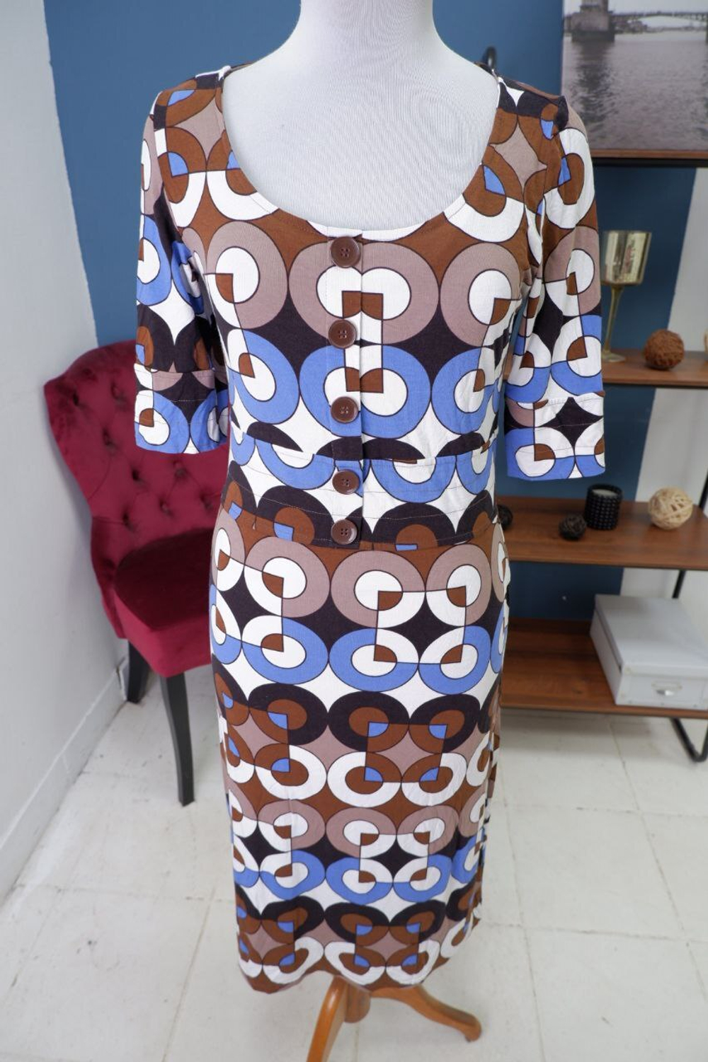 Платье Bodyflirt с принтом 42-44 размер