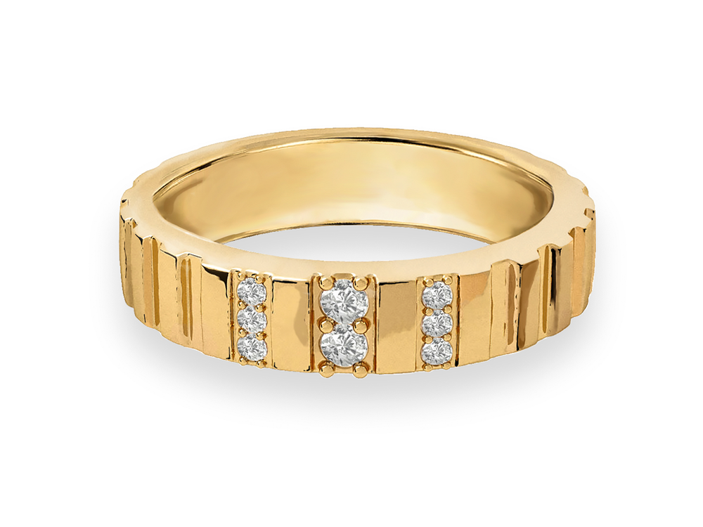 Обручальное кольцо с 8 бриллиантами