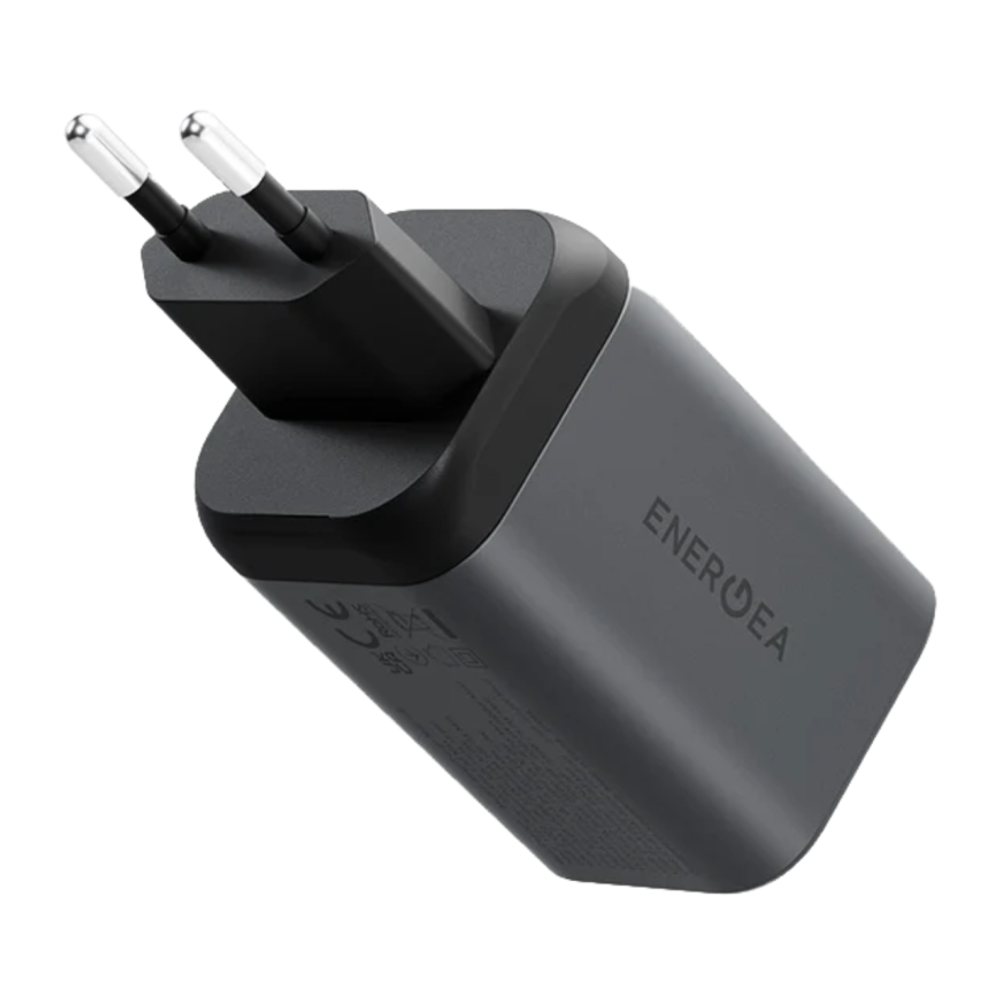 Сетевое зарядное устройство Energea AmpCharge Mini 100 мощностью 100 Вт (2 USB-C, USB-A) (GaN) Многопортовый мощный адаптер питания. Есть поддержка PD 3.0, QC 3.0, PPS, AFC, SCP и FCP