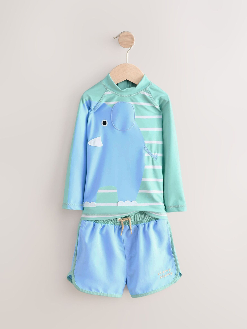 Костюм плавательный раздельный для мальчика Next E22-299, Голубой, Мятный