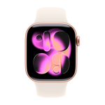 Умные часы Apple Watch Series 11 GPS, 42mm, Rose Gold Aluminium Case with Starlight Sport Band, M/L
