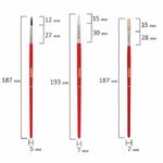 Набор кистей 3шт. белка (3 круглая) коза (4, круглая), щетина (6 плоская)  в блистере, Пифагор