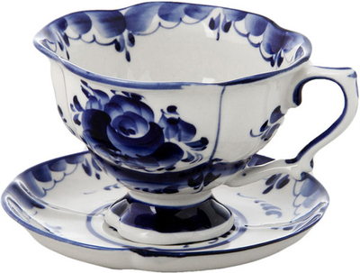 Гжель. Чайная пара.