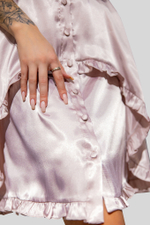 Платье-двойка Casran из шелкового сарафана с рюшами и удлиненного пиджака с разрезами шоурум