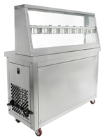 Фризер для жареного мороженого Foodatlas KCB-2Y (контейнеры, стол для топпингов, 2 компрессора)