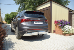 Фаркоп с унив. электрикой Smart, съёмный квадрат, HYUNDAI Santa Fe 2021-, KIA Sorento 2021- (паспорт и сертификат) ПТ ГРУПП.HSF-21-991122.00