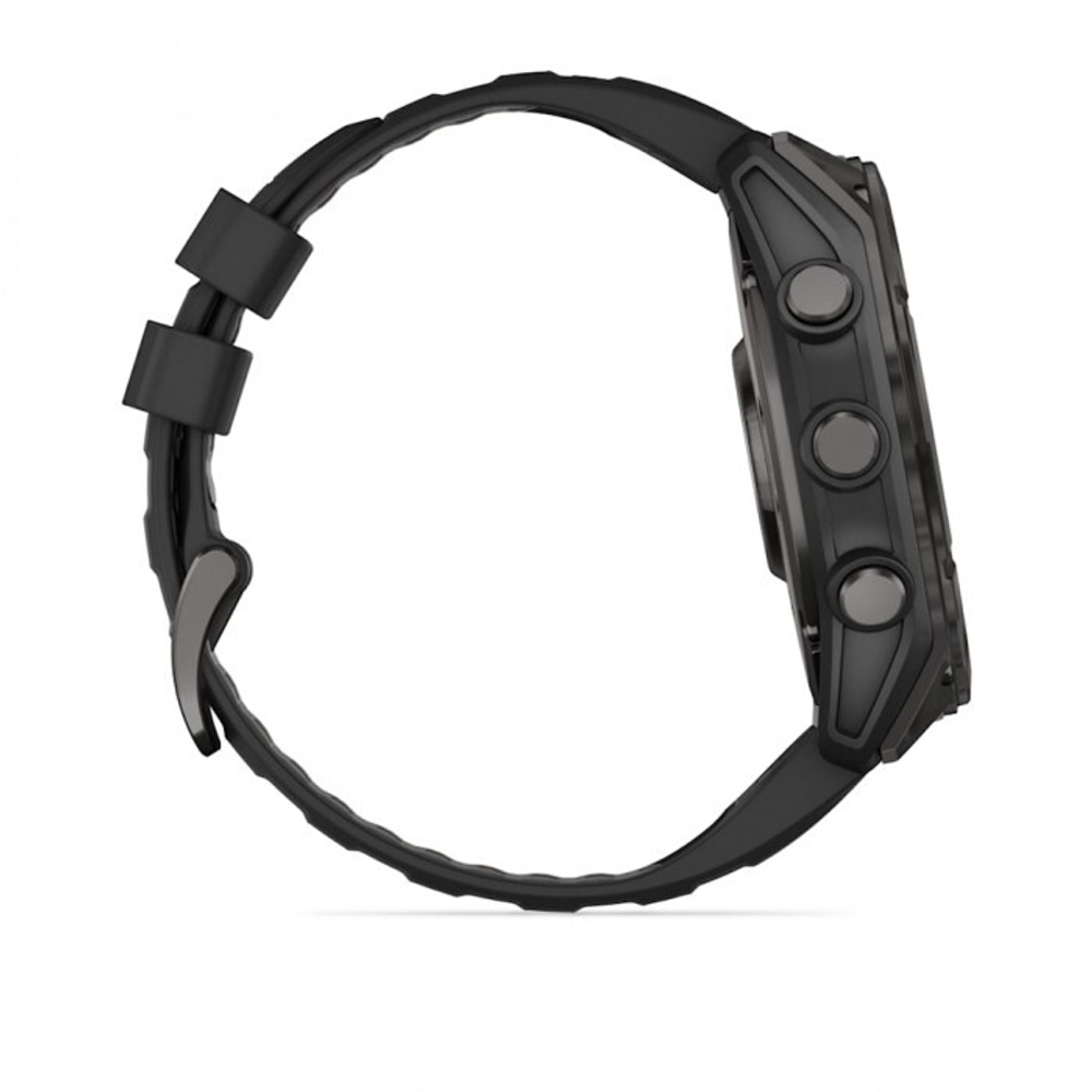 Умные часы Garmin FENIX 8 51 мм Amoled Sapphire Carbon Gray DLC Titanium with Black/Pebble Gray Silicone