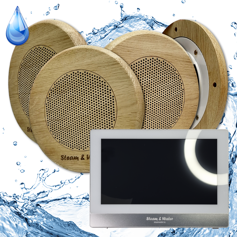 Комплект домашней акустической системы с караоке-усилителем Steam & Water SOUND SAUNA R4