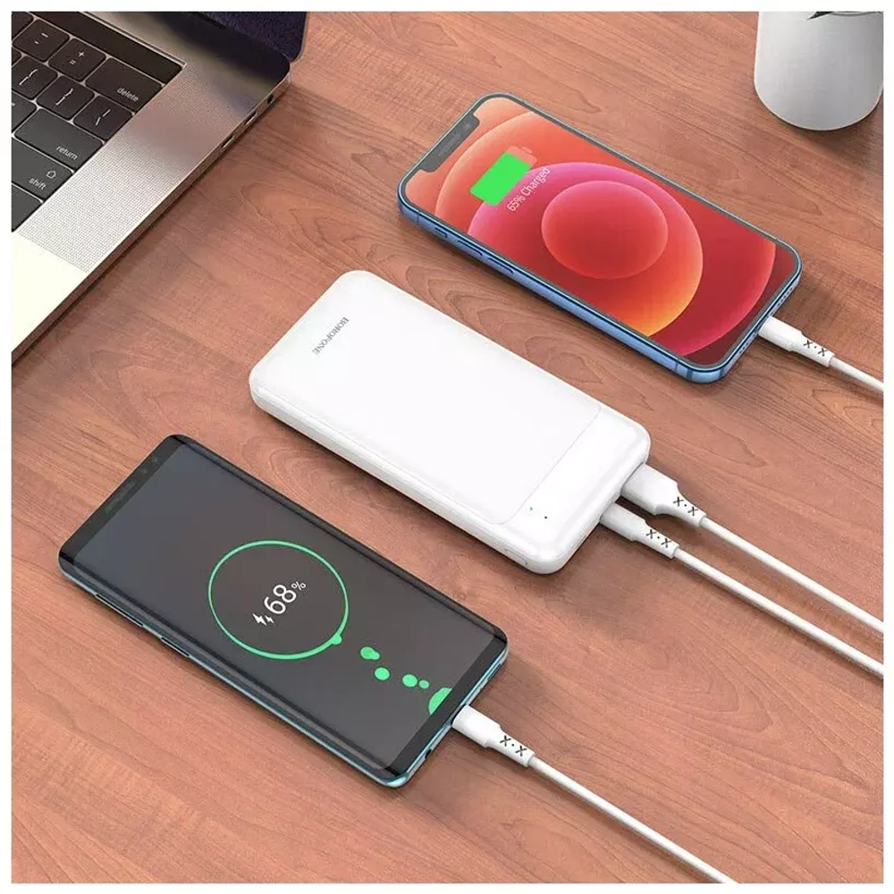 Портативный аккумулятор 10000 mAh BJ19 PD+QC Borofone white