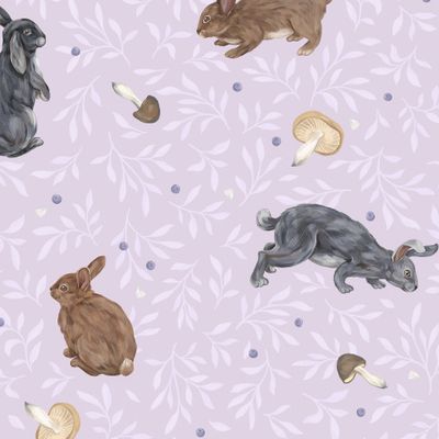 Лесные зайчики (сиреневый)