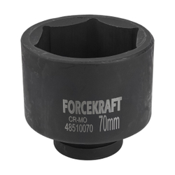 Головка ударная глубокая 1'', 70мм (6гр) FORCEKRAFT FK-48510070