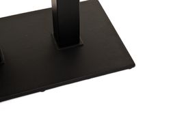 "Каффе" обеденный стол из HPL 140х70см, цвет "дуб", подстолье двойное черное