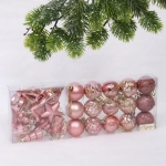 Набор ёлочных украшений «Elegant shine» 4 см (30 предмета), Розовое золото