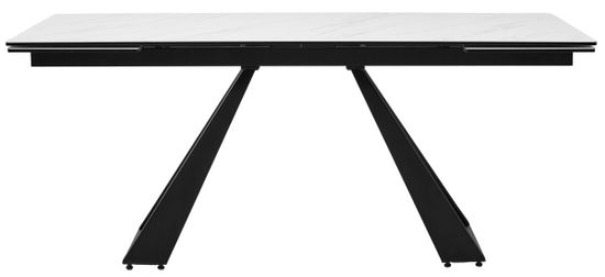 Стол FONDI 180 MARBLES KL-99 Белый мрамор матовый, итальянская керамика/ черный каркас