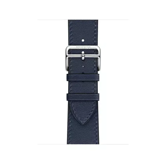 Apple Watch Hermès 41mm Silver Stainless Steel Case with Single Tour Navy