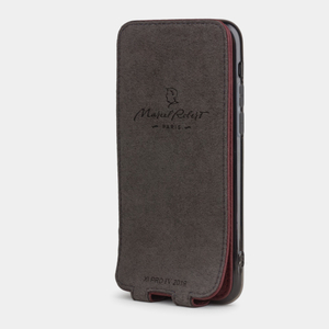 Чехол для iPhone 11 Pro Max из натуральной кожи теленка, бордового цвета