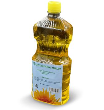 Масло подсолнечное,(СТАРАЯ ЗАПИСЬ) нерафинированное, первый отжим, 1л.