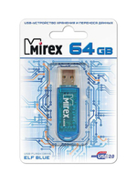 Флэш-карта Mirex USB Flash Drive Elf Blue 64 GB