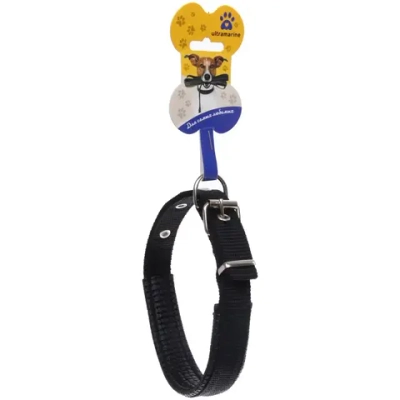 Ошейник для собак однотонный «ЗООЛЕНД БРО», цвет черный, 2*48см (бирка)