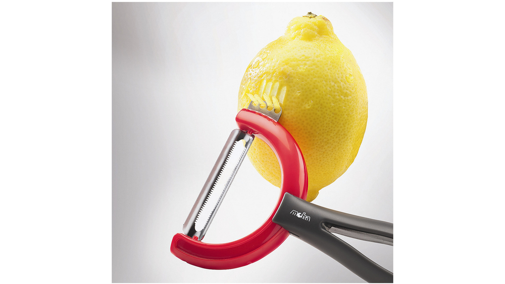 Овощечистка двухсторонняя 9х16см Moha красная