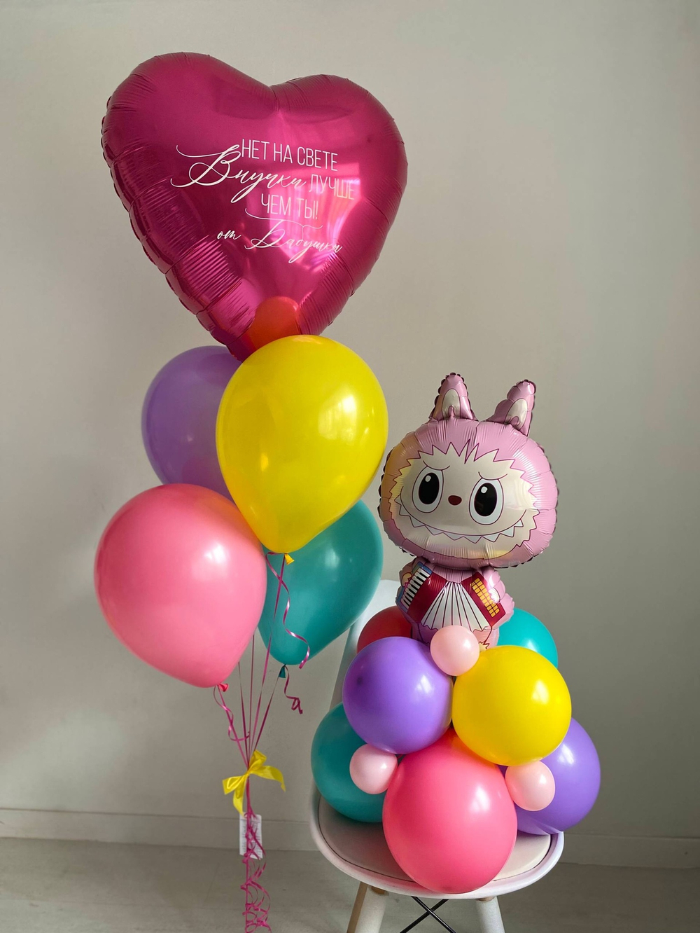 Воздушные шары яркие Лабубу №3793
