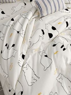 Пододеяльник Сказка "Котики на сером" 2-сп 175х215 см, перкаль