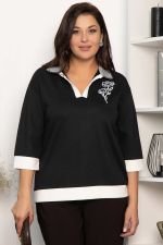 Блуза Алика (черная) Б14239-20М LT Collection