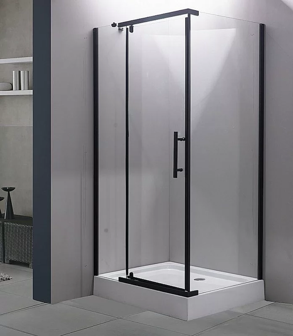 Душевой уголок Esbano ESR-7180B ESUGR7180B 120х80 стекло прозрачное/профиль черный матовый