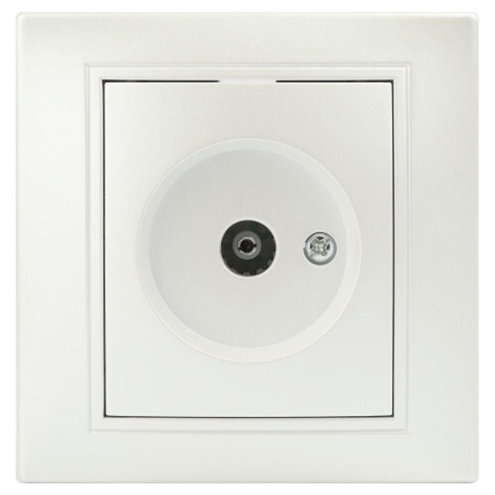 Розетка Intro Plano 1-301-06 TV одиночная, IP20, СУ, перламутр