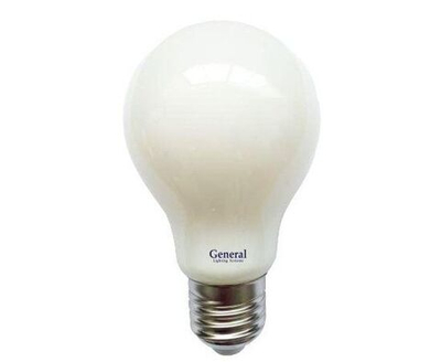 Лампочка General ЛОН A60 E27 13W 2700K 2K 60x105 филамент (нитевидная) матовая 649938, 5 шт