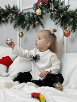 Платье из нежного трикотажа Молочный