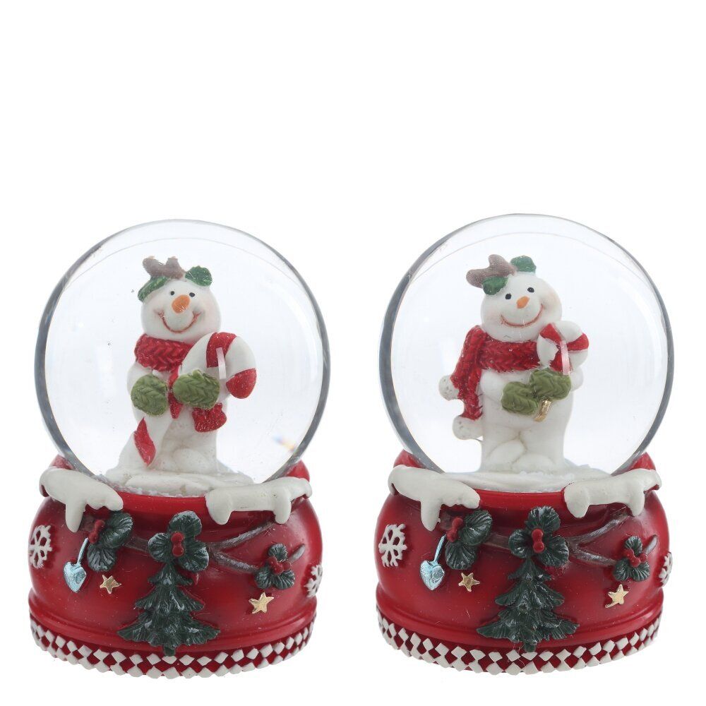 GAEM Фигурка декоративная "Снеговик" в стекл шаре, D 4.5 см, L4,5 W4,5 H6,5 см, 2в.