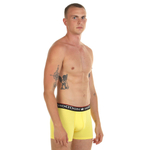 Желтые мужские трусы-боксеры с пришивной брендированной резинкой (Размер: XXL) (Цвет: желтый)