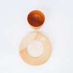 Деревянная кофейная чашка c блюдцем из дерева Сибирский кедр NC21