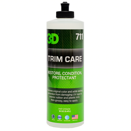 3D Средство по восстановлению первоначального цвета , притемнение уличного пластика Полимерное покрытие Trim Care Protectant 16oz 0,48л , 711OZ16