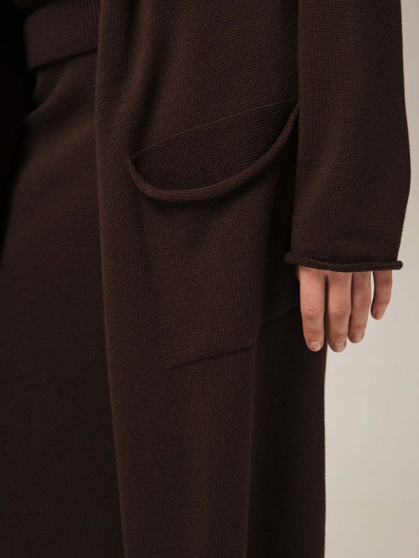 C0385-03 Кардиган темно-коричневый dbr