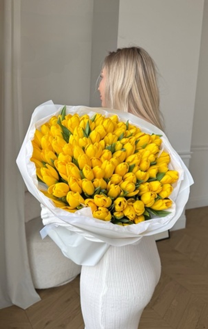 101 желтый 💛  голландский тюльпан в упаковке