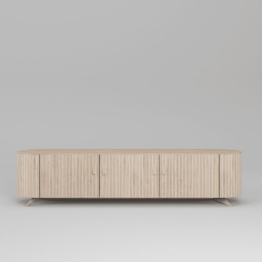 Тумба под телевизор Эклипс (беленый дуб), 195x45x46 см