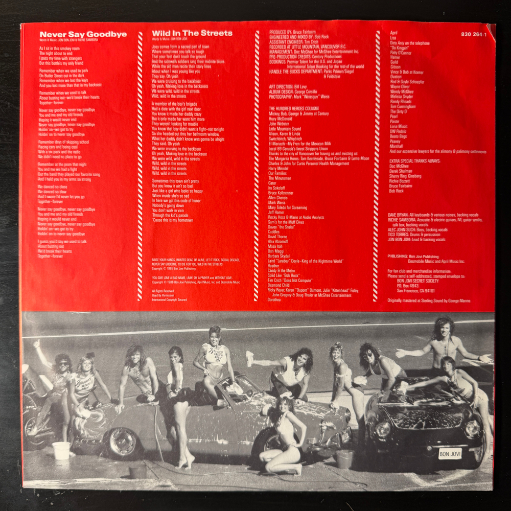 Bon Jovi - Slippery When Wet (Голландия 1986г.)