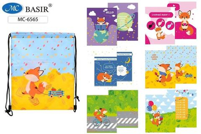 Мешок д/обуви 1 отд. 32х42см "Лисички" (Basir)