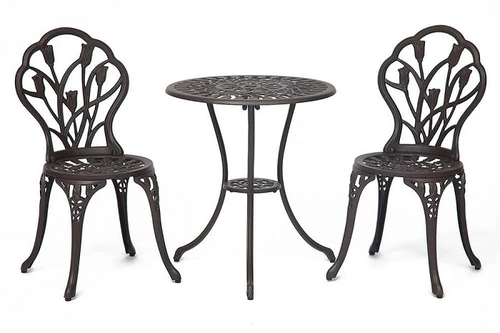 Комплект Secret De Maison Waltz of flowers (стол +2 стула) бронза