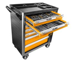 TOLSEN (TT85415) Набор инструментов "BOXER" в черной тележке, 157 предметов