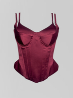 Корсет Agdali Brand атласный однотонный с двойными лямками