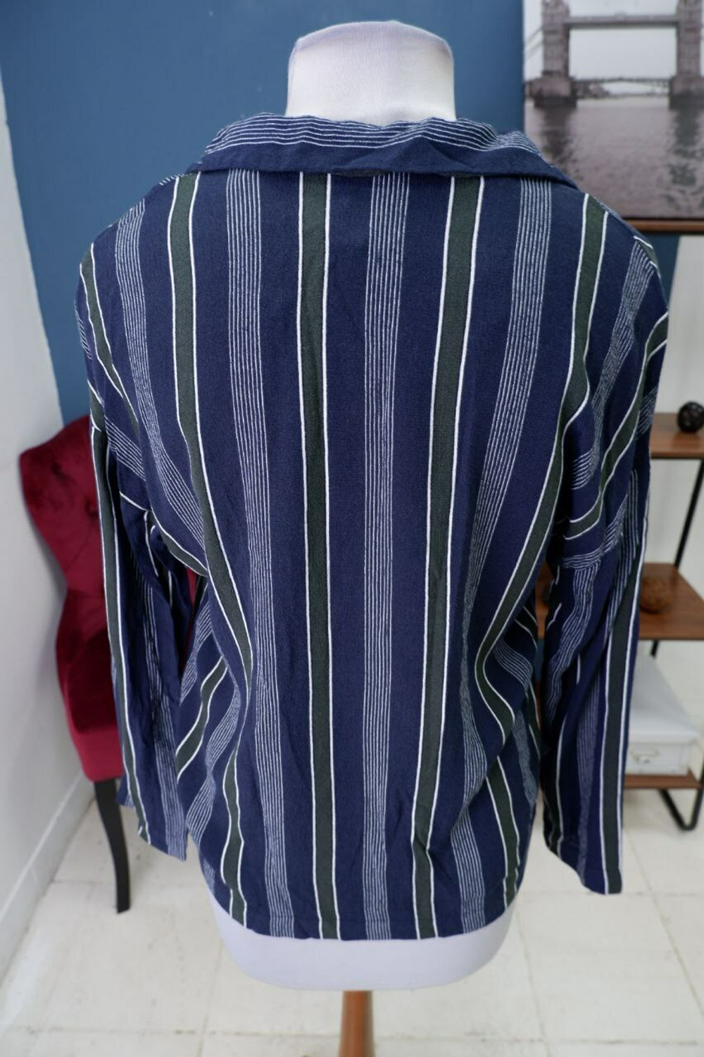 Рубашка Mango в полоску 44 размер